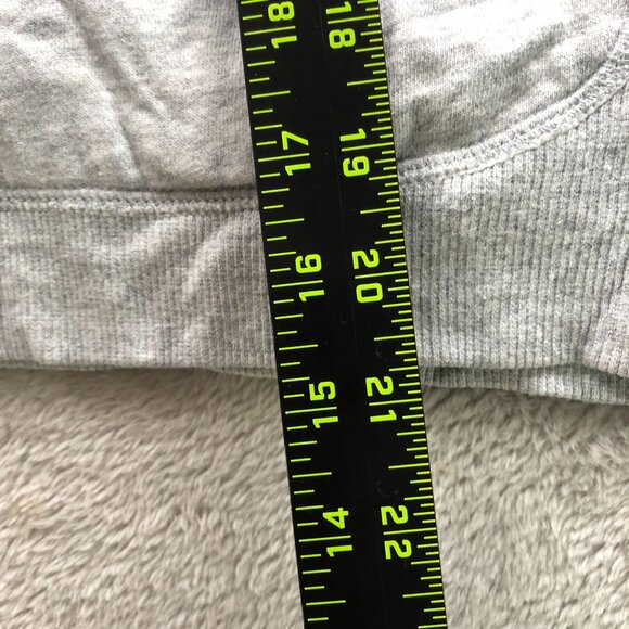 St. John Bay Women's Sweatshirt Pullover High Cloar V-Neck Fleece Gray - Picture 4 of 11